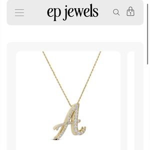 EP JEWELS JUMBO SCRIPT LETTER NECKLACE - INITIAL: A